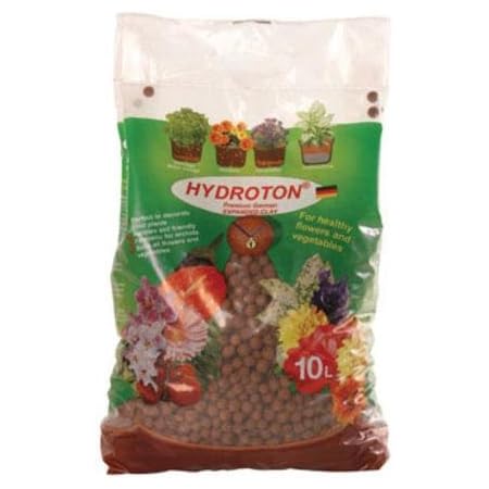 Hydroton GMHT10L Hydroponic Grow Rocks, 10 Liter Bag (Discontinued by, 10-Liter, Brown