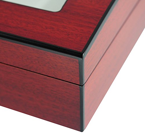 4 Less Co 10 Pen Fountain Cherry Wood Display Case Holder Storage Organizer Collector Box 1601C #TOP5