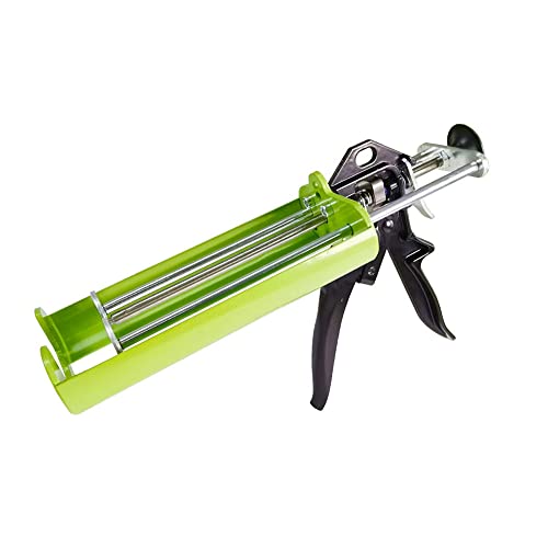 Epoxy Gun for 400 mL/14.4 fl oz (1:1 Mix Ratio) Dual Component Applicator for Panel Bond Gun，Manual Epoxy Spray Gun，Hand Double Component Dripless Adhesive Cartridge Applicator (400 mL/14.4 fl)