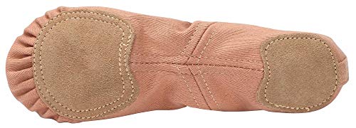 Image of Linodes Stretch Canvas Split Sole Ballet Shoe for Women and Girls Dance