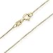 1mm thick 18K gold plated on solid sterling silver 925 stamped Italian diamond cut BOX link style chain necklace bracelet anklet with lobster claw clasp jewellery jewelry - Available in lengths: inch 6"/15cm, 8"/20cm, 10"/25cm, 12"/30cm, 14"/35cm, 16"/40cm, 18"/45cm, 20"/50cm, 22"/55cm, 24"/60cm, 26"/65cm, 28"/70cm, 30"/75cm, 32"/80cm, 34"/85cm, 36"/90cm, 38"/95cm, 40"/100