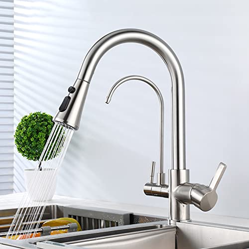 Mitigeur de cuisine 3 voies télescopique avec option eau potable intégrée - 4