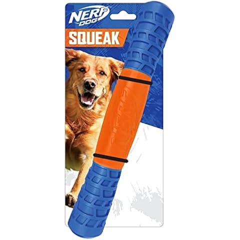 Nerf Dog 11.5in TPR EXO Squeak Stick - Blue/Orange Cover