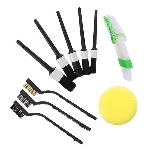 ERINGOGO 1Juego Cepillos Detalles Automotrices Herramientas de Limpieza Inoxidable Orificio Colgar Accesorios Cuidado