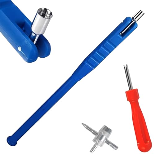 JEYORZY 3 Pièces Demonte Valve Pneu, Tire Valve de Pneu Tige Extracteur, Outil de Démontage de Valve Pneu Voiture Kit de Réparation Valve Core Tire, pour...