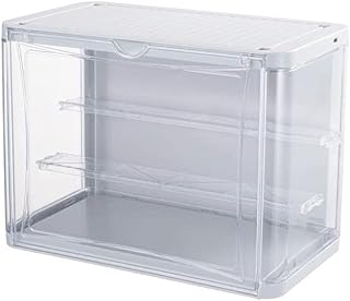 Mini Figure Showcase with LED Lights and Detachable Shelve, End-End No Wire Stackable Design, Clear Acrylic Display Case for Funko Pop Mystery Box, Action Figures Mini Collectibles - 12" x 7" x 9"