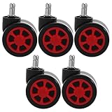 CIYODO 5 Stück Leise Schwerlast Drehbar Steckachse Möbelrollen für...