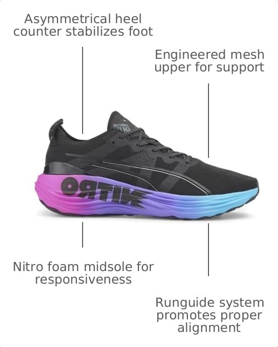 Image of PUMA Mens Foreverrun Nitro Futrograde Running Sneakers Shoes