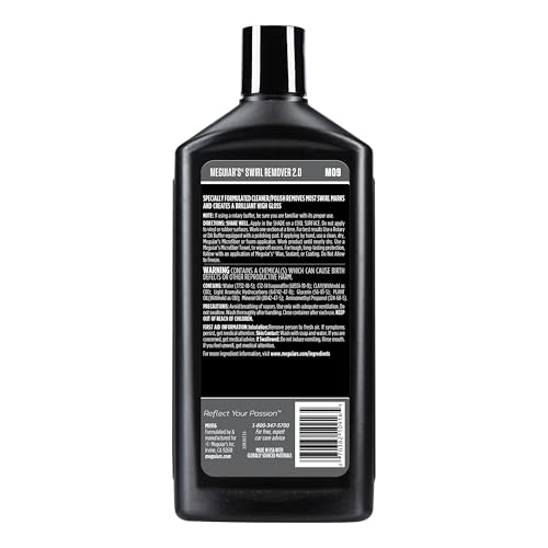 Meguiar's Professional Swirl Remover M0916 – Remove Swirls & Scratches and Restore Shine & Gloss, Professional Results by Hand or Machine – 16 Oz