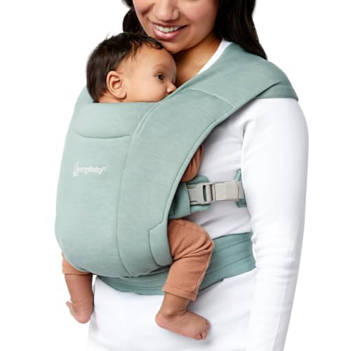 Image of Ergobaby Embrace Newborn Baby Carrier, Soft, Cosy & Lightweight Carrier, Ergonomic Head & Neck Support, Adjustable Waistbelt & Cross Straps, 2 Carry Positions 3-11 Kgs, 0-12 Months