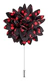 Men's Lapel Flower Handmade Boutonniere Pin for Suit - Polka Dot Mums