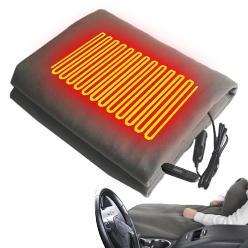Heated Car Blanket | Heating Blankets with Quick Warming Action | Fleece Throw for Adults, Kids, Cold Weather Camping, RV, Car, Road Trip, Traveling, and Stadium Sports