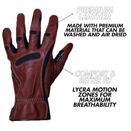 Bionic Gloves Men's Medium Brown Leather Work Gloves with Anatomical Relief Pad System by Bionic - Image 2