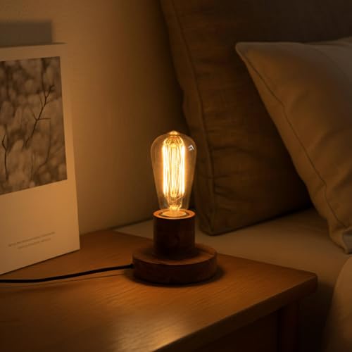 FIG Living Naked Bulb Table Lamp | Patented Design with Vintage A...