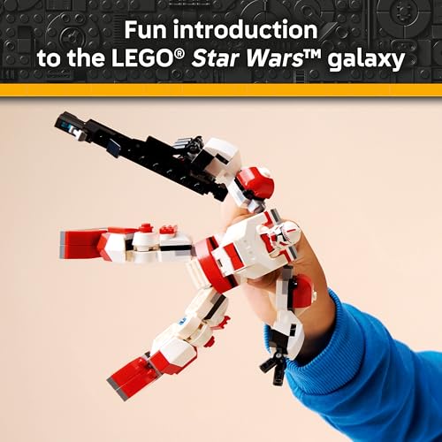 LEGO Star Wars Clone Shock Trooper Mech Building Toy for Boys & Girls - Poseable Star Wars Figure W/Pretend Play Blaster & Stud Shooter for Kids & Fans, Ages 6+ - Gift Idea for Birthdays - 75448 - image 4