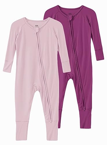 Image of SUZEL Baby Viscose from Bamboo Footless Pajamas Boys Girls Zippy Pjs Sleep 'N Play Romper - 0-24 Months