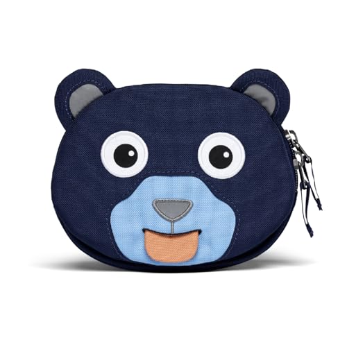 Affenzahn Lenkertasche mit Kletthalterung für Fahrrad, Tretroller, Laufrad, Scooter, Kinderfahrrad, Mädchen und Jungen Bär - Dunkelblau