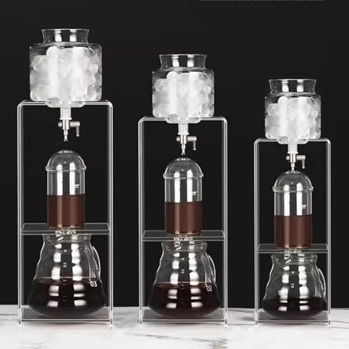 Tower Ice Coffee Maker Capacity Tea Tower,Cold Brew Drip Tower, Cold Brew Drip Tower,Cold Brew Drip Coffee Maker, Ice Coffee Machine with Slow Drip Technology, with Stainless Steel Filter an