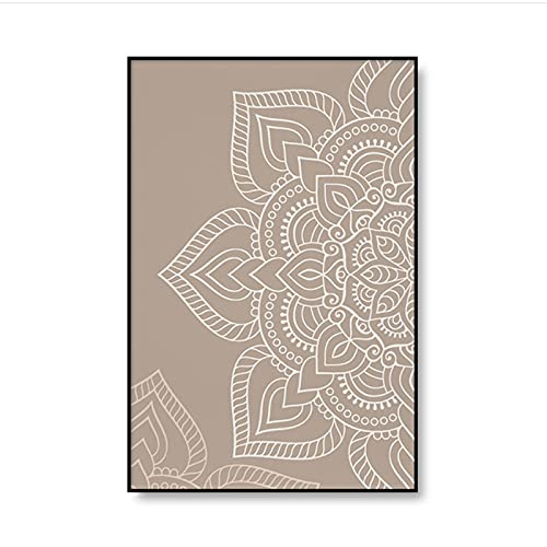 Affiches Mandala Floral Impression sur Toile de Qualité Supérieure