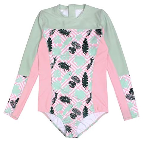 SwimZip® Girls' Long Sleeve UPF 50+ One-Piece Swimsuit - 0 Months to 24 Months Cover