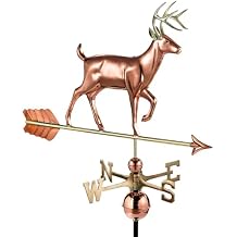 Good Directions White Tail Buck / Deer Weathervane, Pure Copper, Rooftop, Roof Decor, Wildlife