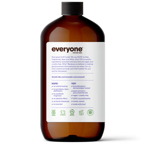 Everyone Liquid Hand Soap, 32 Ounce (Pack Of 2), Lavender And Coconut, Plant-Based Cleanser With Pure Essential Oils #TOP5