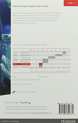 Pearson English Readers 1: 20,000 Leagues Under The Sea Book and CD Pack: Level 1