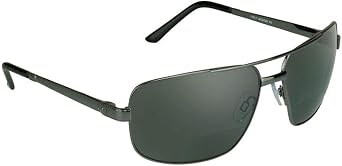 proSPORT Square Aviator Polarized Bifocal Sunglasses Readers Rectangle Fishing Driving Boating Metal Dark Grey Men Women