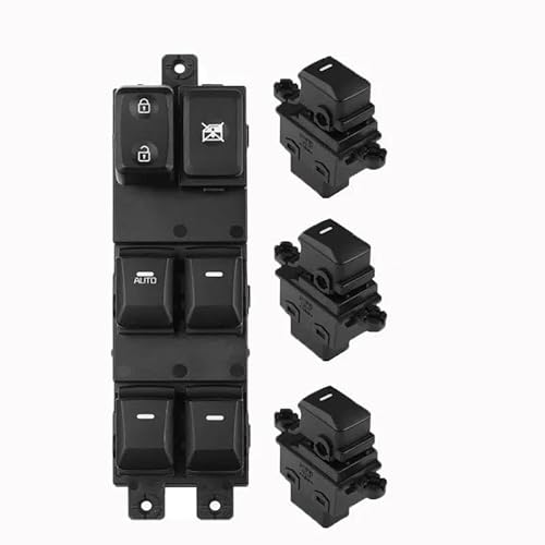Zsghja 18 Pins Set Window Switch Driver Side Power Window Switch For Kia For Morning For Kia For Picanto Ta 2011-2017 93570-1Y500 93570-1Y200 93575-1Y000 Electric Window Switch(18 Pins Set)