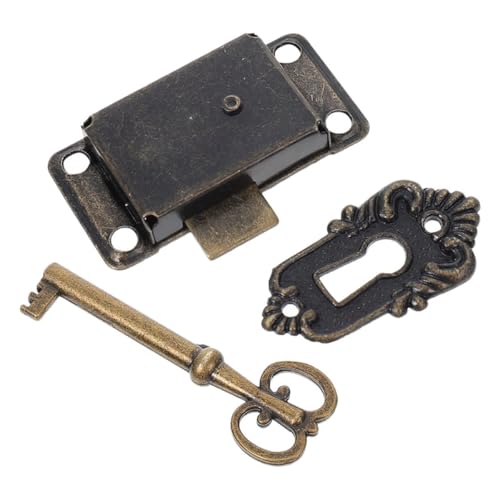 TOMETURE Antique Drawer Cabinet Locks 54x28mm Oriental Jewelry Box Lock