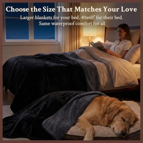 Waterproof Blanket for Bed, Couch, Sofa, Reversible Black & Grey, 40"x60" by DouxDosy - Used condition - Image 6