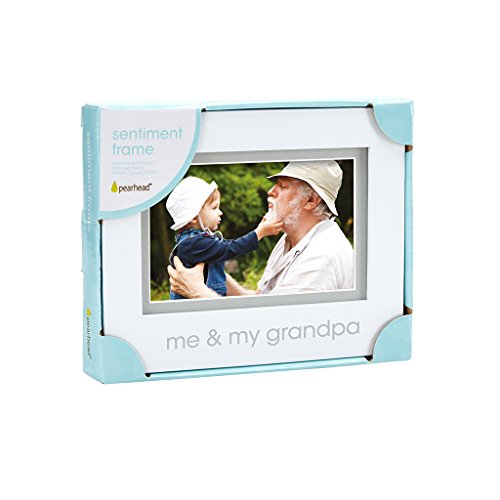 Pearhead Me And My Grandpa Sentiment Baby Picture Frame, Baby Keepsake Photo Frame, Gender-Neutral Baby Nursery Décor, Grandparents Gift, White #TOP3
