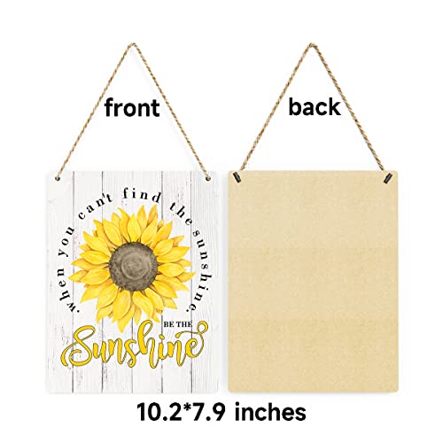 Rustic Be The Sunshine Wood Hanging Sign, Farmhouse Summer Sunshine Artwork Decor, Sunflowers Wooden Plaque Sign Wall Art Decor Signs Summer Home Office Decoration 8 X 10 Inches(Jtmp055) #TOP6