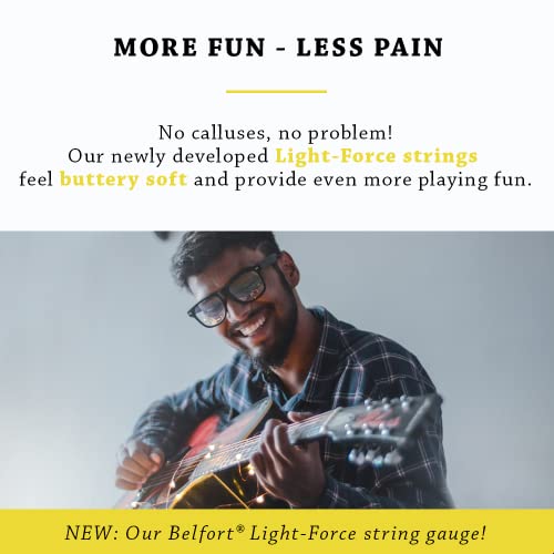 Belfort Guitar Strings For Acoustic Guitar - Premium Steel Phosphor Bronze (6 String Set) For Western Guitar & Acoustic Guitar Bonus: 4 Picks + Extra High E String (011) #TOP3