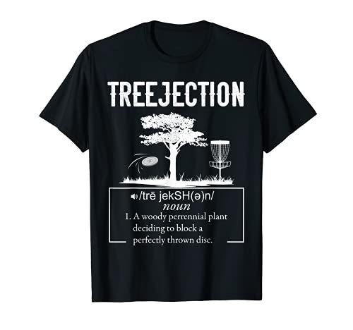 Treejection Disc Golf Funny Frisbee Vintage Saying Quote T-Shirt