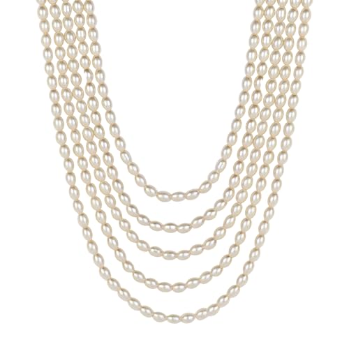 I Jewels 5 Layered Indian Wedding Bollywood Gold Plated Dulha Moti Mala Maharaja Haar/Groom Necklace For Men (MLP58W)3