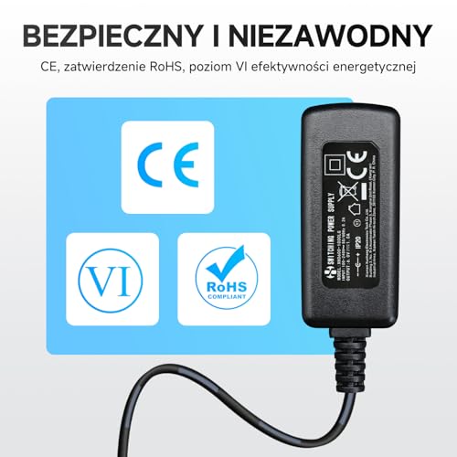 Zasilacz 6 V 1 A/1000 mA o długości 1,8 m, AC 100–240 V do DC 6 V 1 A 6 W, zasilacz do ciśnieniomierzy, wag elektronicznych i innych urządzeń, certyfikat CE
