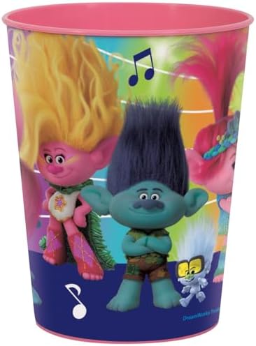 Unique Trolls Birthday Party Supplies Bundle includes 12 Reusable Party Cups 16oz image 4