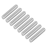 uxcell 全ネジ M6 寸切ボルト ロッド スタッドボルト ロングネジ 長さ30mm 長ねじ ピッチ1mm 304ステンレス鋼 右ねじ 8本