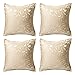 Produktbild Deconovo Sofa Sofakissen Kissenbezüge Wohnzimmer Zierkissenbezüge 40x40 cm Taupe 4er Set