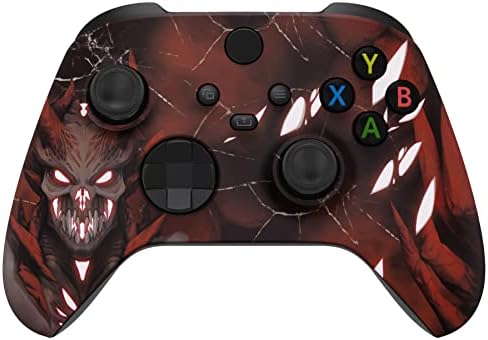 eXtremeRate Green Storm Thunder Soft Touch Front Housing Shell Faceplate for Xbox Series X and Xbox Series S Controller Custom Accessories - Controller NOT Included