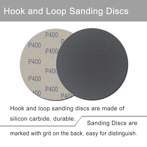 Image of 6 Inch 50 Pcs Wet Dry Sanding Discs Hook and Loop, 600 Grit Sandpaper Automotive Wood Metal Polishing & Sanding, Silicon Carbide Sand Paper for Random Orbital Sander (Grit 600)