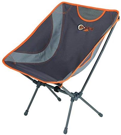 Outdoor Unisex's Camping Aaron Portable Chair, Charcoal/Orange, One Size