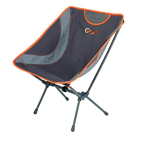 Outdoor Unisex's Camping Aaron Portable Chair, Charcoal/Orange, One Size