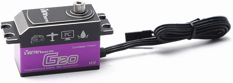 RC Servo,20kg Large Torque Digital Servo for Scx10 TRX- 4 1:8/1:10 RC Car Crawler,High Speed Short Edition G20 Metal Gear 20KG