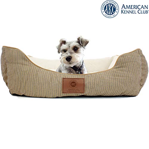 American Kennel Club Small Tan Dog Bed, Solid Weave Cuddler, Akc Pet Cuddler, 26" #TOP1