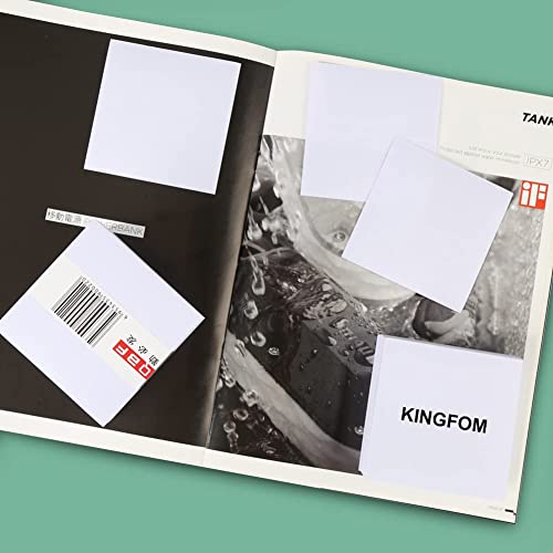Kingfom Office School Study Supplies Blank Note Papers 500 Sheets, Non-Sticky Memo Pad, 3 Inch X 3 Inch (76Mm76Mm) #TOP6