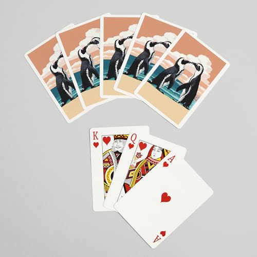 Baraja de Poker Black-Footed Penguins Kissing 52 Cartas miniatura 7