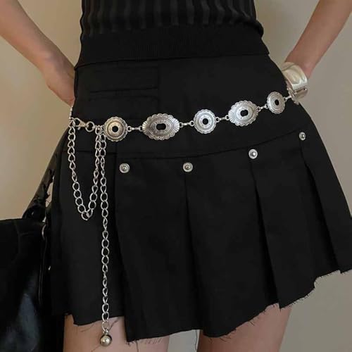 Trendy Y2K Vintage Bohemian Belt Flower Bohemian Belt Waist Chain Butterfly Tassel(Style C)4