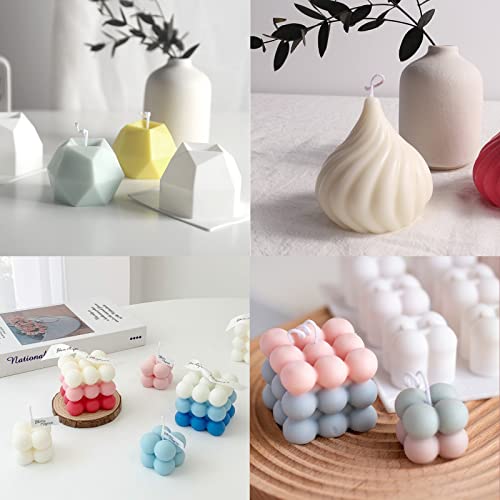Silicone Candle Molds Set For Candle Making, Yarn Ball Bubble Candle Mold, 3D Rose Silicone Mold, Cake Mold For Baking Desser, Silicone Mold For Soy Wax, Soap, Diy Scented Candle #TOP4